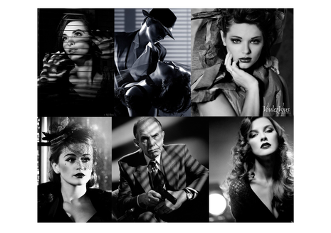 film noir fashion shoot